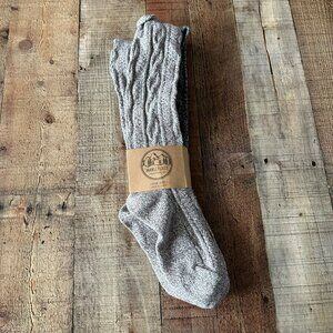 Marley Lilly Women's Set of 2 Pack of Duck Boot Sock in Brown Black Cable Knit